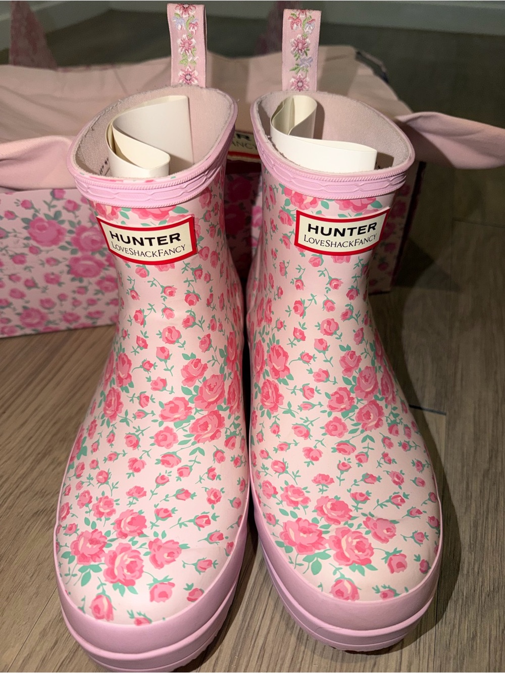Love shack fancy x hunter rain boots sz 6 with box - Picture 4 of 4